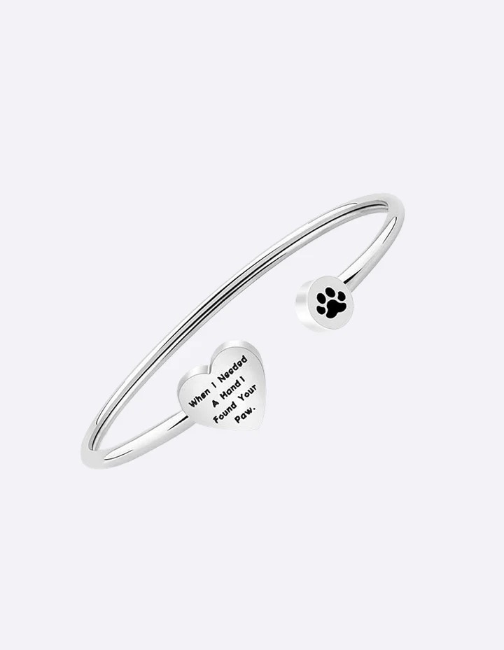 爱心狗爪开口镯